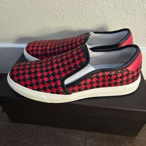Bottega Veneta Size 10 43 Checkerboard slip on shoes